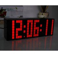 T Tocas Large Big Number LED Snooze Wall Desk Alarm Clock Thermometer Calendar (Green) N4