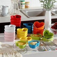 4pcs Heart-shaped baked souffl&eacute; bowl /Pudding bowl / bowl Pinai / Dessert Bowl /oven Bowl from Jingdezhen N3