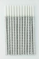 Silver Bling Sticks with Rhinestones for Cake Pops, Truffles, Pie Pops, Strawberries, Etc, 12 Pack