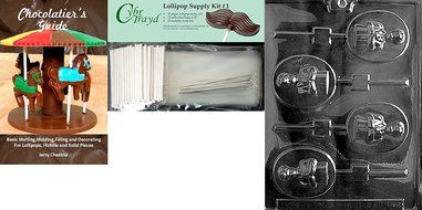 Cybrtrayd Boy Communion Lolly Chocolate Candy Mold with 25 4.5-Inch Lollipop Sticks and Exclusive Cybrtrayd Copyrighted... N2