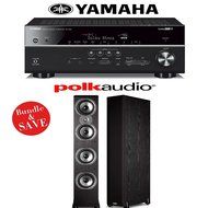Yamaha RX-V681BL 7.2-Channel 4K Network A/V Receiver + (1) Pair of Polk Audio TSi 500 High Performance Floorstanding...