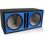 Belva Dual 12-inch Car Subwoofer Box Sealed and Ported 3/4-inch MDF Prelined Polyfil Includes Custom Blue Baffle... N2