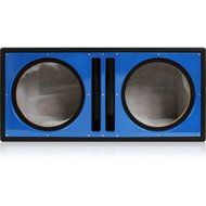 Belva Dual 12-inch Car Subwoofer Box Sealed and Ported 3/4-inch MDF Prelined Polyfil Includes Custom Blue Baffle... N3