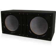 Belva Dual 12-inch Car Subwoofer Box Sealed and Ported 3/4-inch MDF Prelined Polyfil Includes Custom Blue Baffle... N4