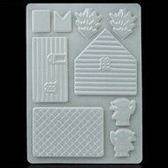 Sher 3D Chocolate House Mold PP Food Grade Cake Biscuit Cookies Mould for Xmas Festival Kitchen Tools N5