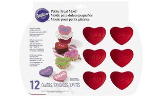 Wilton 12 Cavity Words Can Express Heart Silicone Mold N5