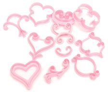 Beauty Clubs 12pcs Rose Flower Sugarcraft Mold Lace Heart Cake Cookies Pastry Fondant Cutter Embossed Decorating... N6