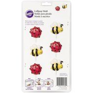 Wilton 2115-0160 Lady Bug and Bumble Bee Lollipop Candy Mold, Assorted