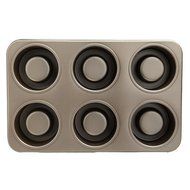 Whitelotous 6 Integrated Cups Muffin Top Pan Baking Cake Mould Cookie Tray Jelly N3
