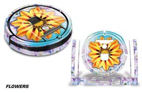 Skin Decal Wrap For iRobot Roomba 980 Vacuum Stickers Accessory Kit FLOWERS