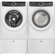 Electrolux Front Load Washer and Electric Dryer Set with pedestals EFLW417SIW and EFME417SIW and EPWD157SIW