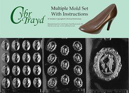 Cybrtrayd BUN-D003D004D017 3-Piece Cameo Chocolate Molds