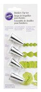 Wilton 418-4567 4-Piece Borders Tip Set