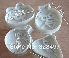 4pcs Birds pattern shape biscuit machine plunger paste sugar craft decoration bakeware