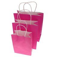 Bright Paper Party Gift Bags With Handles Birthday Wedding Loot Candy Shopping Retail Bag Pouches - Brown, 22... N4