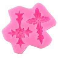 Mujiang 4-Capacity Cross Silicone Clay Fimo Sugarcraft Candy Fondant Molds N25