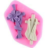 Mujiang 4-Capacity Cross Silicone Clay Fimo Sugarcraft Candy Fondant Molds N26