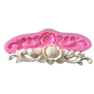 Y&amp;XL&amp;H 3D Flower Vine Icing Sugar Fondant Mold Wedding Cake Modeling Decorating Mould Silicone Cake Border Mold N3