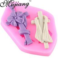 Mujiang 4-Capacity Cross Silicone Clay Fimo Sugarcraft Candy Fondant Molds N27