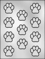 CHOC MOLD PAW PRINT 1.5 IN CH11275