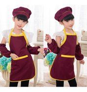 Unisex Kids Cooking Painting Gardening Apron Baking Personalized Childrens Apron(RRD,XL) N5
