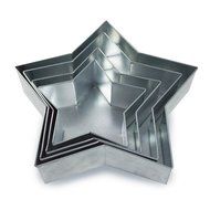4 TIER STAR MULTILAYER BIRTHDAY WEDDING ANNIVERSARY CAKE PANS TINS 6" 8" 10 " 12" N3