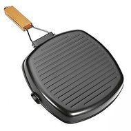 Collapsible Handle Square Baking Pan Frying Steak 24CM