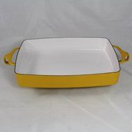 Dansk Kobenstyle Baker, Yellow Enamel on Steel, Small, 10.5" x 8" N3