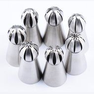 Joinor NEW Version 7pcs Set Stainless Steel Sphere Ball Tips Russian Icing Piping Nozzles Tips Pastry Cake Fondant...