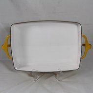 Dansk Kobenstyle Baker, Yellow Enamel on Steel, Small, 10.5" x 8" N4