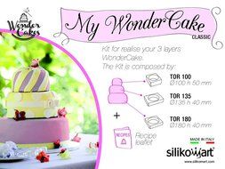 Silikomart Silicone Wonder Cakes Collection Square Cake Molds, Set of 3 N2