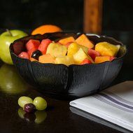 Carlisle 690903 Petal Mist Polycarbonate Bowl, 2.4 qt. Capacity, 9 x 3.5", Black (Case of 12) N6