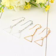 Oligex(TM) Simple Womens Jewelry Long Chain Hollow Triangle Pendant Ear Studs Earrings N4