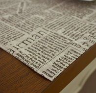 Fashion linen fabric placemat heat insulation mat dining table mat coasters 32x45cm newspaper printing N2