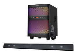 LuguLake Bluetooth Sound bar Speaker System with Subwoofer, LED Light, FM Radio, USB Reader supports MP3/WMA Dual...