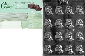 Cybrtrayd W001 Small Bells Chocolate Candy Mold with Exclusive Cybrtrayd Copyrighted Chocolate Molding Instructions