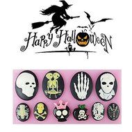 Bluelover 3D Halloween Skull Silicone Cake Mold Fondant Cake Decorating Mold N2