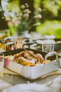 Elo Cookware 62980 Roaster Ovenproof Tin, 18.11" x 12.40", Cast Aluminum N8