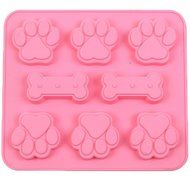 JLHua 8 Cavity Paw Print with Bones Silicone Non Stick Cake Bread Mold Chocolate Jelly Candy Baking Mould N6
