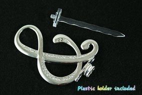 Silver Rhinestone Monogram Wedding Cake Topper Top Letter Initial &quot;B&quot;