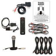 Acoustic Audio AAT1000 Tower 5.1 Speakers with Bluetooth Optical Input Mic and 4 Extension Cables