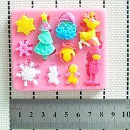 Anyana Christmas Tree Santa Snow Deer Silicone Fondant Mold Chocolate Cake Cookie Decoration Tools Gum Pastry... N6