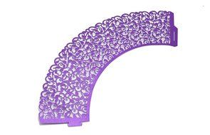 PONATIA 50 Vine Filigree Lace Cupcake Wrapper Wraps Liner Wedding Party Cake Decoartion (Pink) N2