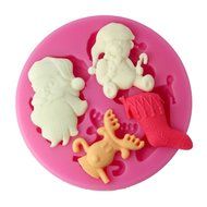 FOUR-C Fondant Molds Christmas Decoration Color Pink