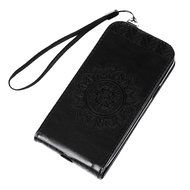 Badalink Galaxy S5 Mini Up-Down Open Folio Flip Case Kickstand Vertical PU Leather Embossed Totem Magnetic Snap... N14