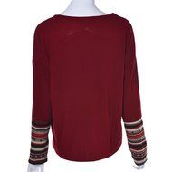 Women&#039;s Blouse,Laimeng Long Sleeve Round Neck Checked Loose Shirt Blouse Tops (XL, Red) N3