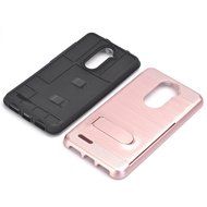 ZTE ZMAX Pro Case, ZTE Carry Z981 Case, MCUK [Brushed Metal Texture] Dual Layer Hybrid Defender Shockproof Rubber... N28