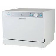 Durable Stainless Steel Interior, Sunpentown Countertop Dishwasher, White