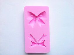 Wocuz W0125 Bow Shape Silicone Candy Making Mold Fondant Mold for Cupcake Cake Decoration