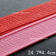 Anyana 3D House Wall Brick Braid Macrame Mat Rope Silicone Fondant Mold Sugarpaste cake